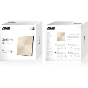 Asus ZenDrive SDRW-08U9M-U DVD-Writer - External - Gold - DVD-RAM/±R/±RW Support - 24x CD Read/24x CD Write/24x CD Rewrite