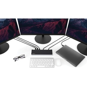 StarTech.com 4K USB-C Dock, Triple UHD 4K Monitor Docking Station, Mac & Windows, HDMI & DisplayPort, 60W PD, 5x USB 5Gbps