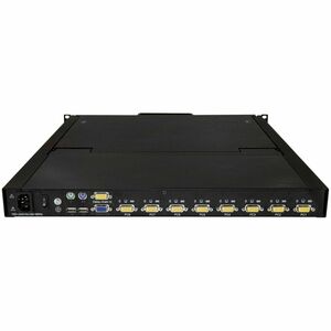 StarTech.com 8 Port Rackmount KVM Console w/ Cables - Integrated KVM Switch w/ 19" LCD - 1U LCD KVM Drawer 50000 MTBF - US