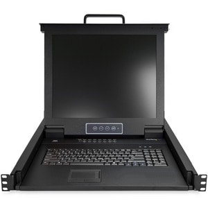 StarTech.com 16 Port Rackmount KVM Console w/ Cables - Integrated KVM Switch w/ 17" LCD - 1U LCD KVM Drawer 50000 MTBF - U