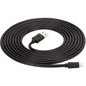 Griffin Extra Long USB-A to Lightning Cable - 10FT - Black - Extra long USB-A to Lightning cable for charging Lightning co