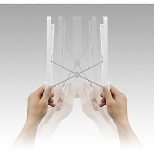 Aluratek Universal Portable Foldable Laptop and Tablet Stand - Up to 17" Screen Support - 3.25" Height x 4" Width x 5" Dep
