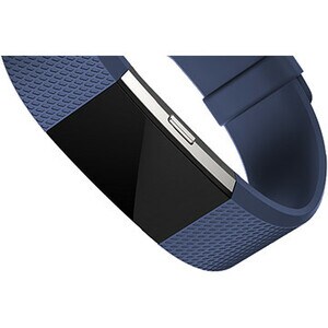 Fitbit Charge 2 Smart Band - Blue, Silver Body Color - Elastomer, Stainless Steel Body Material - Accelerometer, Altimeter