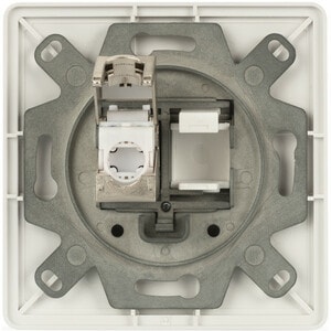 DIGITUS Professional DN-93832 Faceplate - Acrylonitrile Butadiene Styrene (ABS), Die-cast Metal - White, Pure White - 1 - 