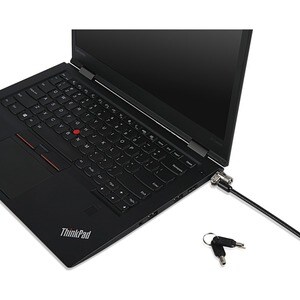Lenovo Kensington MicroSaver 2.0 Cable Lock - 1.83 m Cable - Keyed Lock - Black - Carbon Steel - For Notebook
