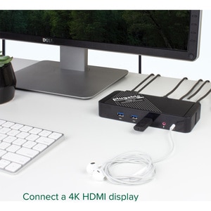 Plugable USB C Docking Station with Charging, Compatible with Thunderbolt 3 and USB-C MacBooks and Specific Windows, Chrom