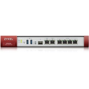 ZYXEL ZyWALL VPN100 Network Security/Firewall Appliance - 7 Port - 10/100/1000Base-T - Gigabit Ethernet - AES (256-bit), D