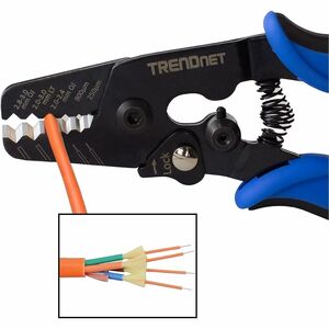 TRENDnet TC-FST Stripping Tool - 279.4 mm Length - Black, Blue - Carbon Steel - Heavy Duty, Adjustable, Durable, Locking H