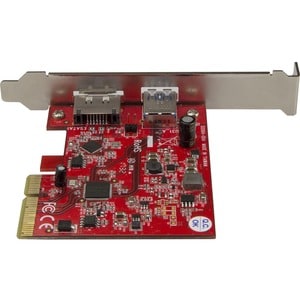 StarTech.com Kombinierter USB/eSATA-Adapter - PCI Express x4 - Plug-in-Karte - Rot - TAA-konform - 1 Total USB Port(s) - 1