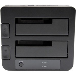 StarTech.com Drive Dock SATA/600 - USB 3.0 Type B, eSATA Host Interface - UASP Support External - Black - Dual-Bay Hard Dr
