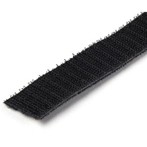 StarTech.com Hook-and-Loop Cable Management Tie - 25 ft. Roll - Black - Cut-to-Size Cable Wrap / Straps - Tie Strap - Blac