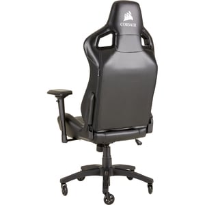 Corsair T1 RACE 2018 Gaming Chair - Black/Black - For Game, Desk, Office - PU Leather, Steel, Metal - Black HIGH BACK DESK