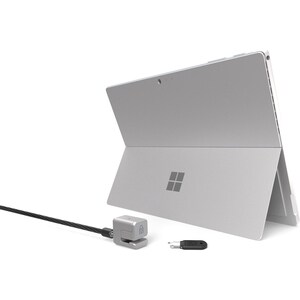 Kensington Keyed Cable Lock for Surface Pro & Surface Go - Black, Silver - Carbon Steel - 5.91 ft - For Notebook