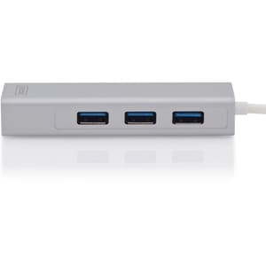 Digitus USB/Ethernet-Hub - USB-Typ C - Extern - 3 Total USB Port(s) - 3 USB 3.0 Port(s)1 Netzwerk (RJ-45) Anschluss/Anschl