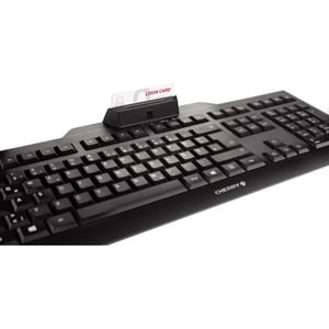 CHERRY KC 1000 SC Tastatur - Kabel Konnektivität - USB Schnittstelle - Spanisch - Schwarz - LPK Keyswitch - 105 Taste(n) -