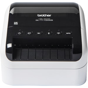 Brother QL-1110NWB Desktop Direct Thermal Printer - Monochrome - Label Print - USB - Bluetooth - Wireless LAN - 118.11" Pr