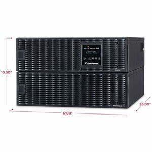 CyberPower OL6KRT Smart App Online UPS Systems - 6000VA/5400W, 200 - 240 VAC, NEMA L6-30P, 6U, Rack / Tower, Sine Wave, 4 