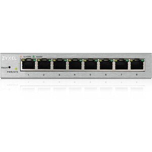 ZYXEL GS1200 GS1200-8 8 Ports Manageable Ethernet Switch - Gigabit Ethernet - 10/100/1000Base-T - 2 Layer Supported - Twis