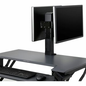 Dual Monitor Double-Hinged Bow for most WorkFit dual workstations