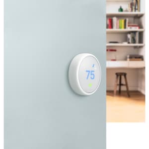 Google Nest Thermostat E - For Heat Pump, Fan, Home