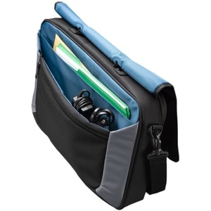 Case Logic VNM-217 Carrying Case (Messenger) for 17" Notebook, Accessories, Mouse, iPod, Cell Phone, Pen - Black - Polyest