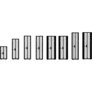 HPE Advanced 42U Floor Standing Rack Cabinet for Server, KVM Switch - Black - 1133.98 kg Dynamic/Rolling Weight Capacity -