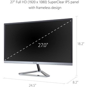 MONITOR VIEWSONIC 27 FULL HD IP S ULTRASLIM HDMI DP VGA 3 ANOS