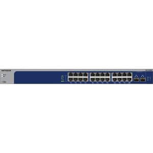 Netgear XS724EM Ethernet Switch - 24 Ports - Manageable - 10 Gigabit Ethernet - 10GBase-T - 3 Layer Supported - Modular - 