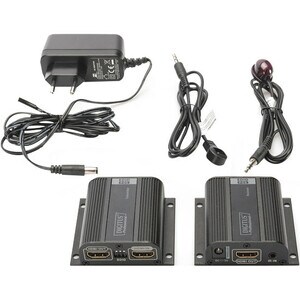 DIGITUS Professional DS-55100-1 Video Extender Transmitter/Receiver - Wired - 1 Input Device - 1 Output Device - 50 m Rang