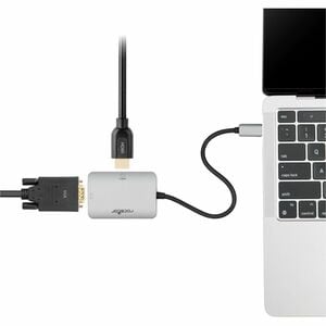 Rocstor Premium USB-C to HDMI & VGA Dual Port Adapter - HDMI 4K @30Hz, VGA 1080p - USB Type- C to 1x HDMI & 1x VGA - 2-Por