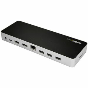 StarTech.com USB C Dock - 4K Dual Monitor HDMI & DisplayPort USB Type-C Docking Station - 60W Power Delivery, SD, 4-port U