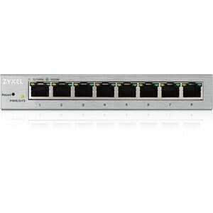 Conmutador Ethernet ZYXEL GS1200 GS1200-8 8 Puertos Gestionable - 2 Capa compatible - Par trenzado - De Escritorio
