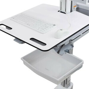 Ergotron Accessory Tray - 5.90 kg Weight Capacity - 416.6 mm Width x 330.2 mm Depth x 76.2 mm Height - Plastic, Steel - Wh