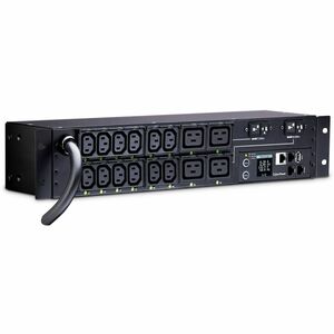 CyberPower PDU41008 Single Phase 200 - 240 VAC 30A Switched PDU - 16 Outlets, 12 ft, NEMA L6-30P, Horizontal, 2U, SNMP, 3Y