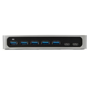 StarTech.com 7 Port USB C Hub with Fast Charge - 5x USB-A & 2x USB-C (USB 3.0 SuperSpeed 5Gbps) - USB 3.2 Gen 1 Adapter Hu