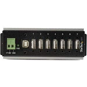StarTech.com 7 Port USB 2.0 Hub - Metal Industrial USB Hub (USB-A to 7 USB-A) - Mountable, ESD/Surge Protection - Extended