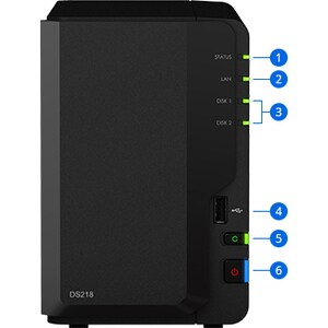 Synology DiskStation DS218. Tipo: NAS. Tipo de chassis: PC. Classe do dispositivo: Home & Home Office. Família de processa