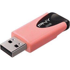 PNY Attaché 4 32 GB USB 2.0 Type A Flash Drive - Pastel Coral