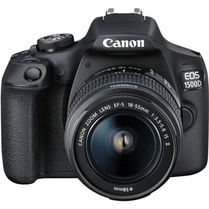 Canon EOS 1500D 24.1 Megapixel Digital SLR Camera with Lens - 18 mm - 55 mm - CMOS Sensor - Autofocus - 7.6 cm (3")LCD - O