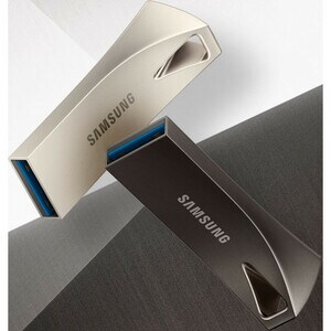 Samsung USB 3.1 Flash Drive BAR Plus 64GB Champagne Silver - 64 GB - USB 3.1 - Champagne Silver - 5 Year Warranty