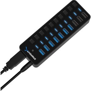 Sabrent 7 USB 3.0 Port + 3 Smart Charging Ports Hub - USB 3.0 - External - 7 USB Port(s) - 7 USB 3.0 Port(s) - Linux, Mac,