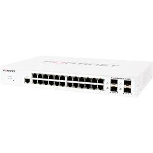 Fortinet FortiSwitch FS-124E Ethernet Switch - 24 Ports - Manageable - Gigabit Ethernet - 1000Base-X, 10/100/1000Base-T - 