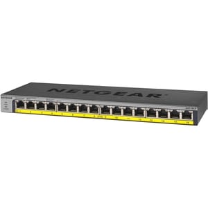Netgear 16-Port 76W PoE/PoE+ Gigabit Ethernet Unmanaged Switch - 16 Ports - 2 Layer Supported - Twisted Pair - Wall Mounta