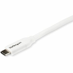 StarTech.com 2m 6 ft USB C to USB C Cable w/ 5A PD - M/M - White - USB 2.0 - USB-IF Certified - USB Type C Cable - USB C C