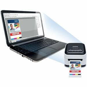 Brother VC-500W Zero Ink Printer - Colour - Label Print - USB - IEEE 802.11b/g/n Wireless LAN - Black - 50 mm (1.97") Prin