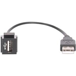 DIGITUS Professional 16 cm USB Datentransferkabel für Patchfeld, Frontplatte - 1 - Erster Anschluss: Anschluss 1: USB A, S