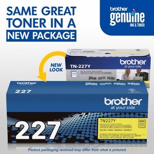 Brother TN-227Y Original High Yield Laser Toner Cartridge - Yellow - 1 Each - 2300 Pages