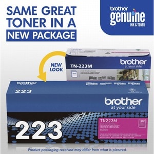 Brother Genuine TN-223M Standard Yield Magenta Toner Cartridge - 1300 Pages