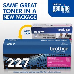 Brother TN-227M Original High Yield Laser Toner Cartridge - Magenta - 1 Each - 2300 Pages