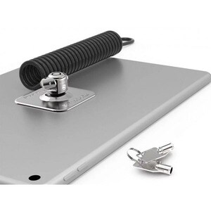 UNIVERSAL SECURITY CABLE LOCK T-BAR W/ SECURITY TRAP SILVER